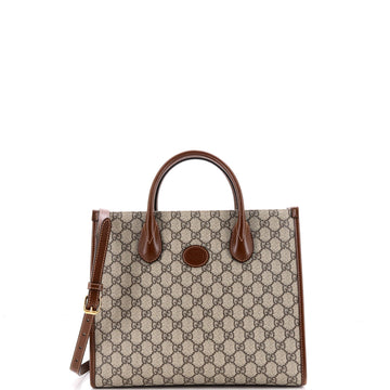 Gucci Interlocking G Tote GG Coated Canvas and Leather Small
