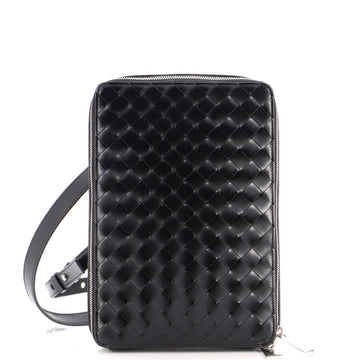 Bottega Veneta Zip Around Crossbody Bag Intrecciato Nappa Vertical