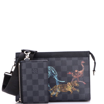 Louis Vuitton Gaston Wearable Wallet Limited Edition Wild Animals Damier Graphite