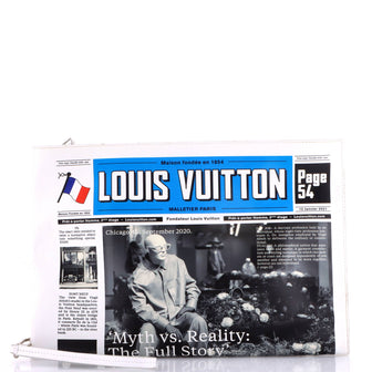 Louis Vuitton Newspaper Pouch Printed Leather