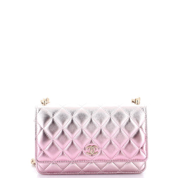 Chanel Like a Wallet Wallet on Chain Quilted Gradient Metallic Lambskin