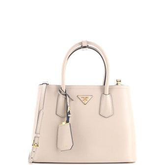 Prada Cuir Double Tote Saffiano Leather Small
