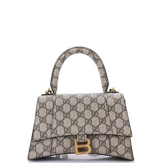 Gucci x Balenciaga The Hacker Project Hourglass Top Handle Bag GG Coated Canvas Small