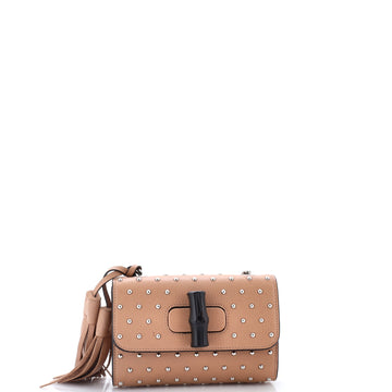 Gucci Miss Bamboo Shoulder Bag Studded Leather Small