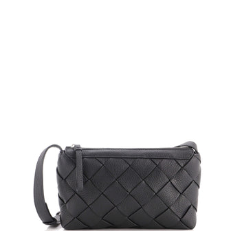 Bottega Veneta Diago Zipped Messenger Bag Maxi Intrecciato Leather