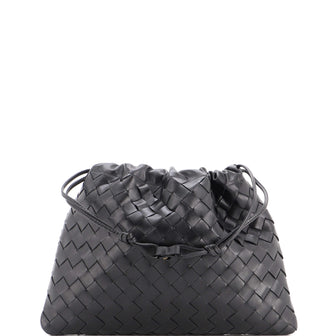 Bottega Veneta Drawstring Dustbag Crossbody Bag Intrecciato Nappa Medium