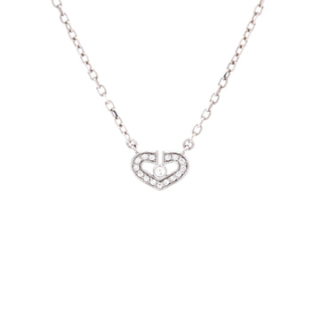 Cartier C Heart de Cartier Pendant Necklace 18K White Gold with Diamonds