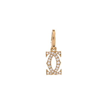 Cartier Double C Charm Pendant Pendant & Charms 18K Yellow Gold and Diamonds