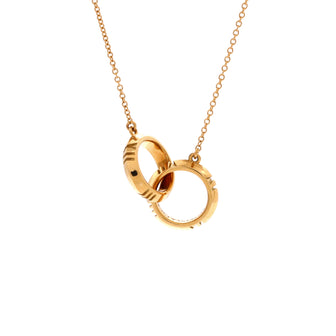 Tiffany & Co. Atlas X Closed Interlocking Pendant Necklace 18K Yellow Gold
