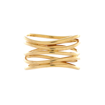 Tiffany & Co. Elsa Peretti Wave 5 Row Ring 18K Yellow Gold