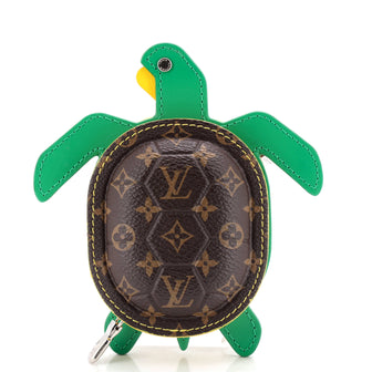 Louis Vuitton Turtle Pouch Bag Charm Monogram Canvas with Leather
