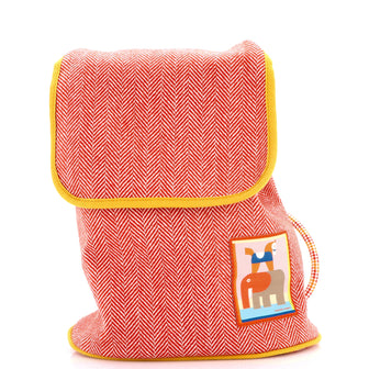 Hermes Les Cabanes Backpack Embroidered Toile