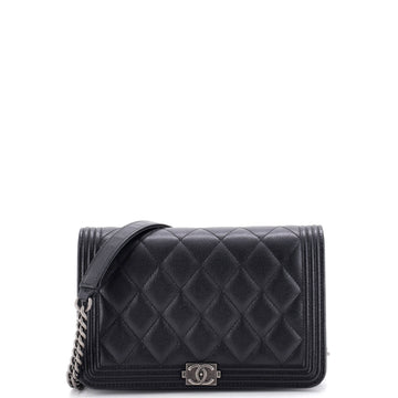 Chanel Boy Wallet on Chain Quilted Caviar