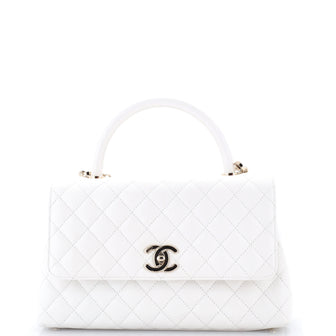 Chanel Coco Top Handle Bag Quilted Caviar Small