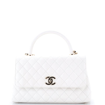 Chanel Coco Top Handle Bag Quilted Caviar Small