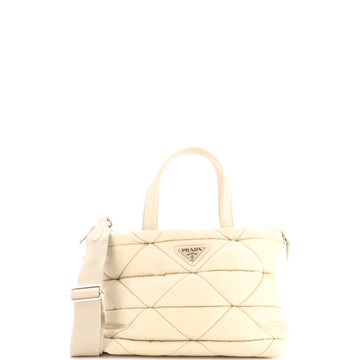 Prada Padded Tote Bag Quilted Re-Nylon with Leather Mini