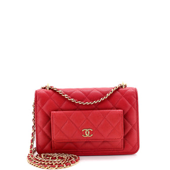 Chanel Pocket Twins Wallet on Chain Quilted Caviar