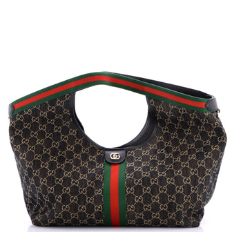Gucci Giglio Tote GG Denim Large