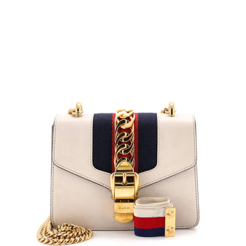Gucci Sylvie Chain Shoulder Bag Leather Mini