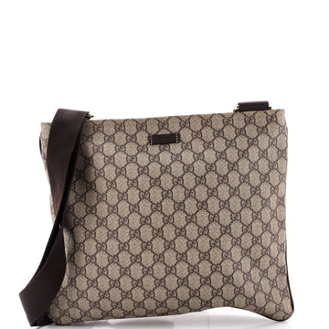 Gucci Zip Top Messenger Bag GG Coated Canvas Large