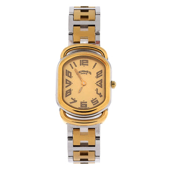 Hermes Rallye Quartz Watch Stainless Steel and Plated Metal 20