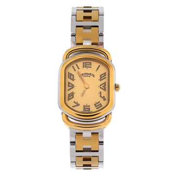 Hermes Rallye Quartz Watch Stainless Steel and Plated Metal 20
