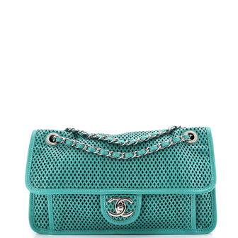 Chanel Up In The Air Flap Bag Perforated Leather Medium