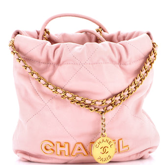 Chanel 22 Chain Hobo Quilted Caviar Mini