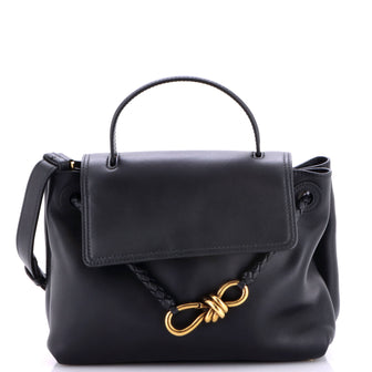 Bottega Veneta Ciao Ciao Top Handle Bag Leather with Intrecciato Detail Small