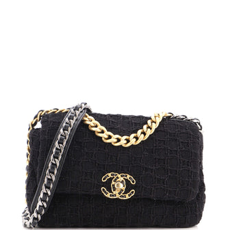 Chanel 19 Flap Bag Quilted Tweed Medium