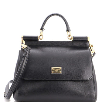 Dolce & Gabbana Miss Sicily Shoulder Bag Leather Large