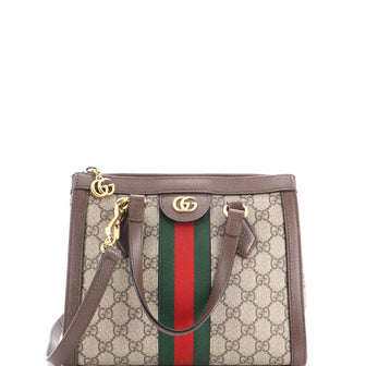 Gucci Ophidia Top Handle Tote GG Coated Canvas Small