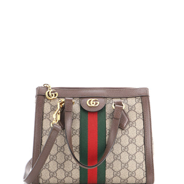 Gucci Ophidia Top Handle Tote GG Coated Canvas Small