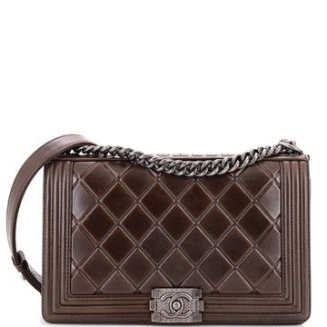 Chanel Paris-Salzburg Boy Flap Bag Embossed Calfskin New Medium