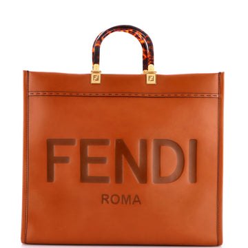 Fendi Sunshine Shopper Tote Leather Large