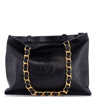 Chanel Vintage CC Chain Tote Lambskin XL