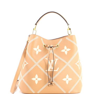 Louis Vuitton NeoNoe Handbag Monogram Empreinte Giant Broderies MM