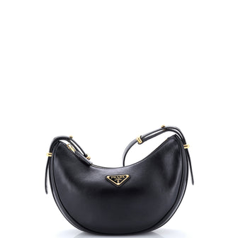 Prada Arque Half Moon Hobo Leather Small