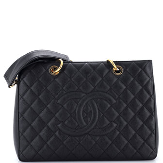 Chanel Grand Shopping Tote Quilted Caviar