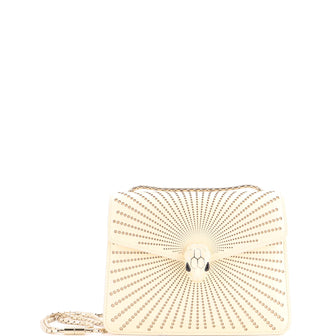 Bvlgari Serpenti Forever Square Shoulder Bag Laser Cut Leather Small