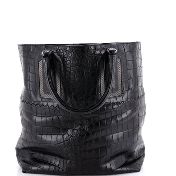 Bottega Veneta Open Tote Crocodile Medium