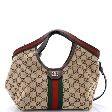 Gucci Giglio Tote GG Canvas Small