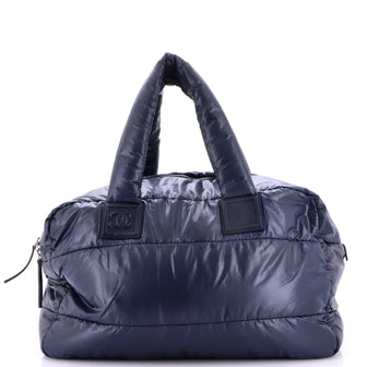 Chanel Coco Cocoon Bowling Bag Quilted Nylon Large