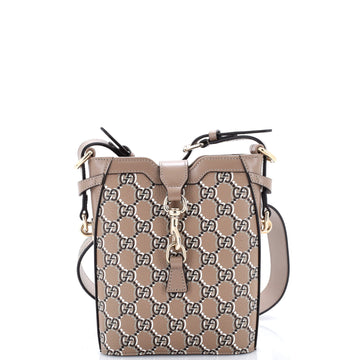 Gucci Bucket Shoulder Bag GG Shadow Leather Mini