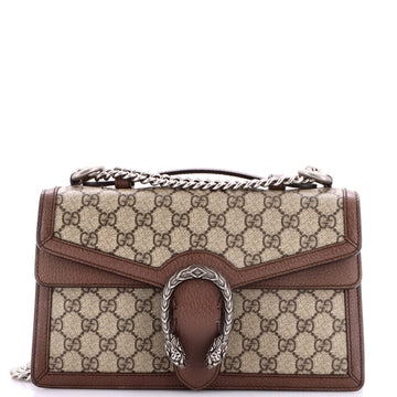 Gucci Dionysus Top Handle Chain Bag GG Coated Canvas Small