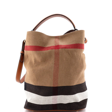 Burberry Ashby Bag House Check Canvas Medium