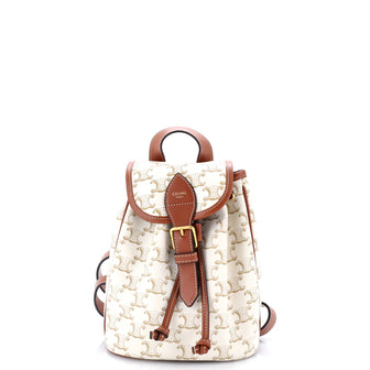 Celine Folco Backpack Triomphe Coated Canvas Mini