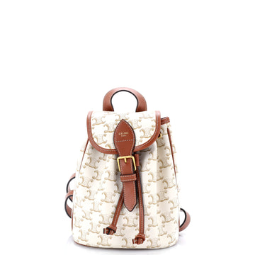 Celine Folco Backpack Triomphe Coated Canvas Mini