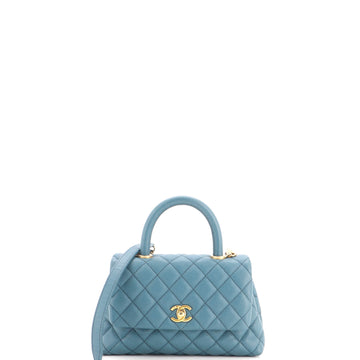 Chanel Coco Top Handle Bag Quilted Caviar Mini