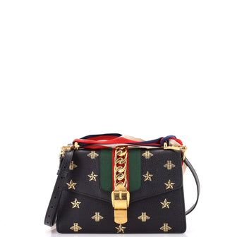 Gucci Sylvie Shoulder Bag Printed Leather Small